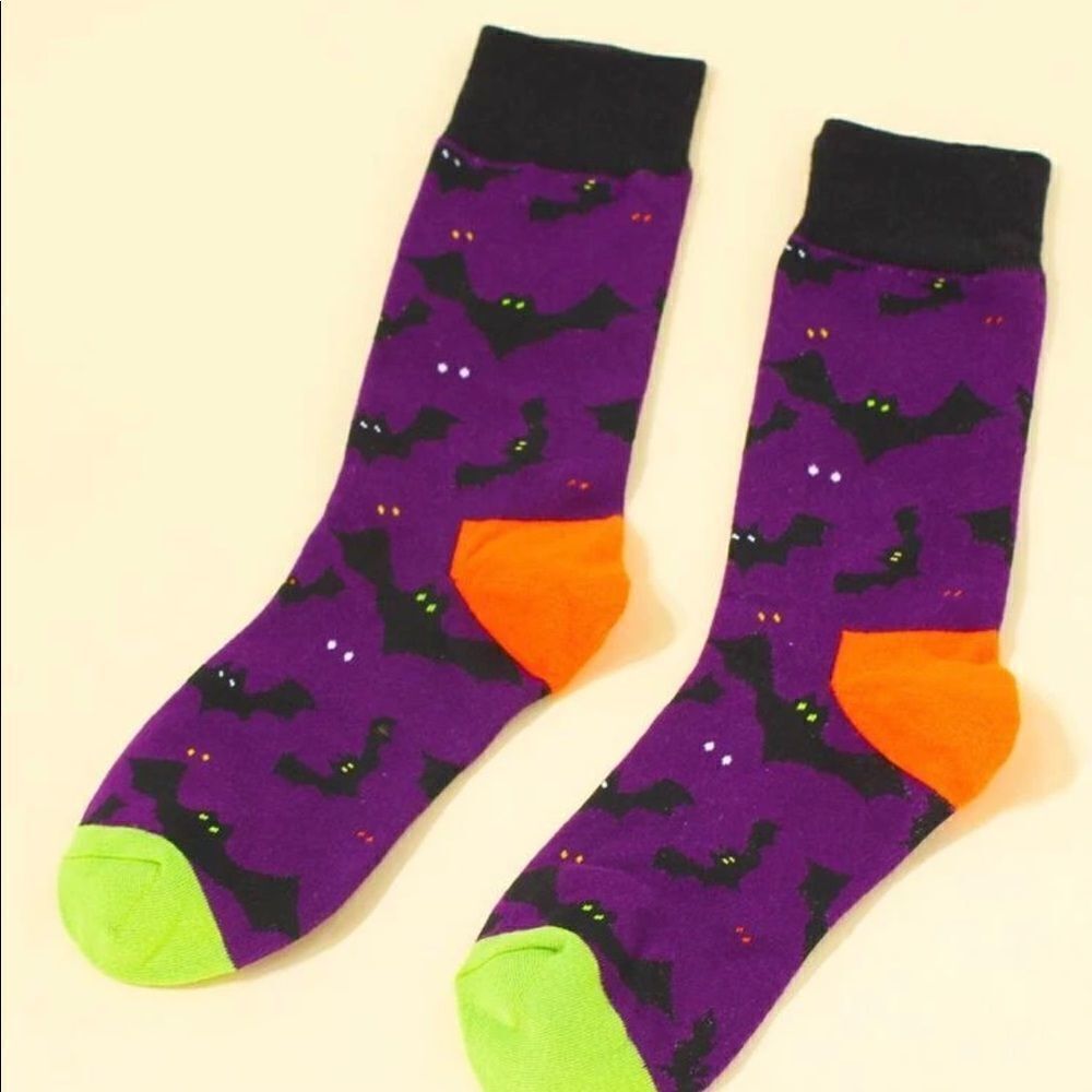 Halloween Bat Socks 